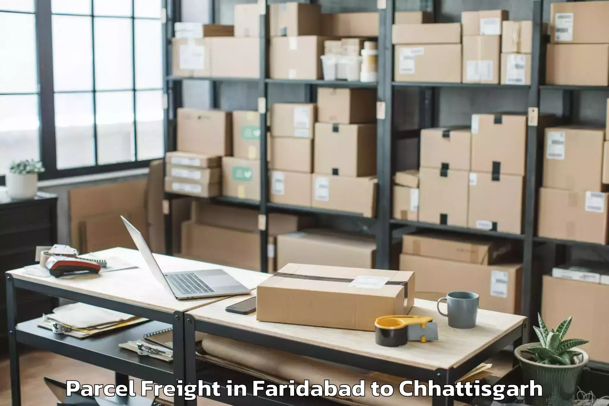 Get Faridabad to Jashpur Parcel Freight